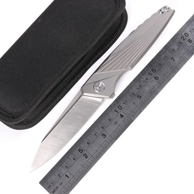 Высококачественный титановый нож TC4 с подшипником и лезвием 390 охотничий
