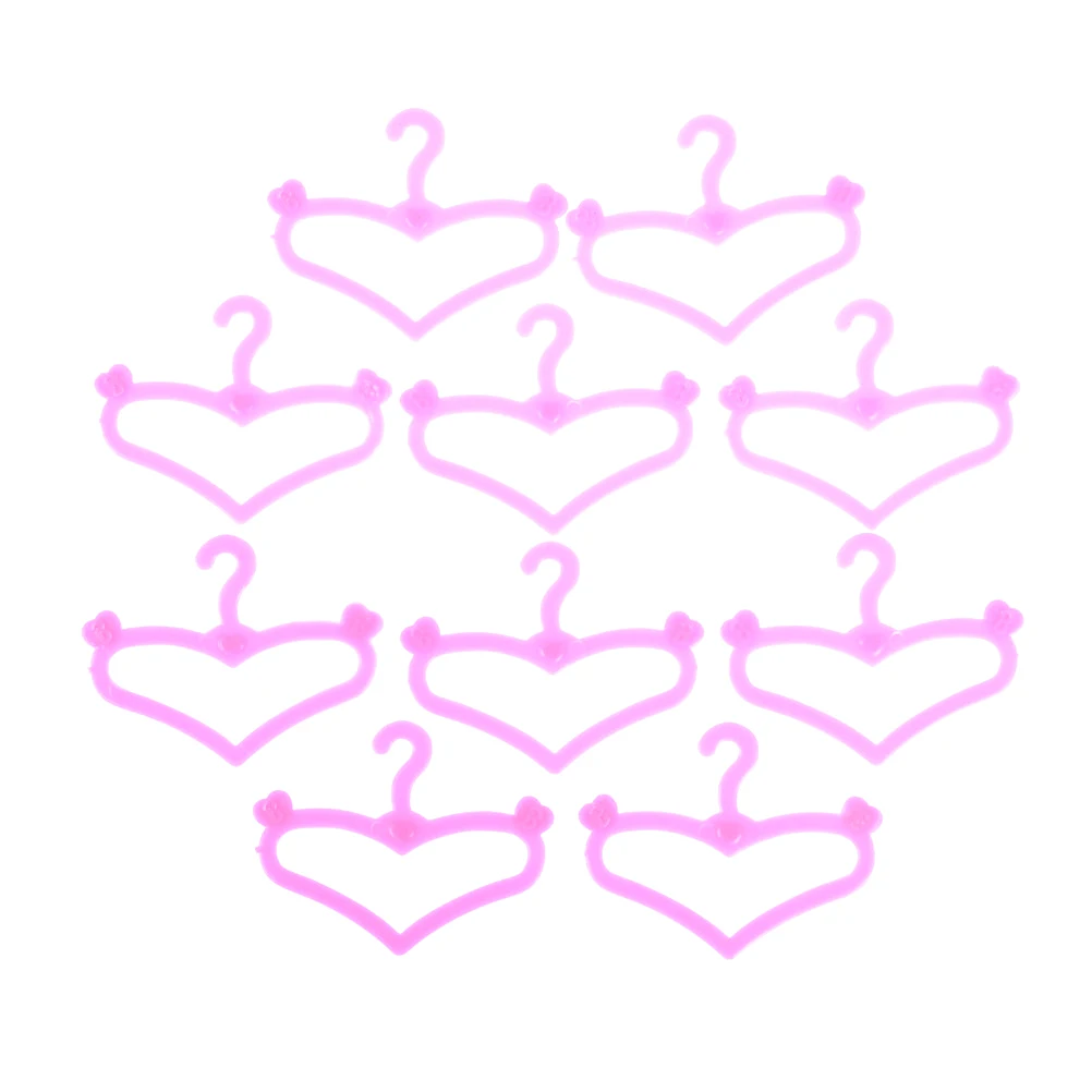 10 шт./лот милые мини зеленые розовые вешалки для кукол аксессуары одежды