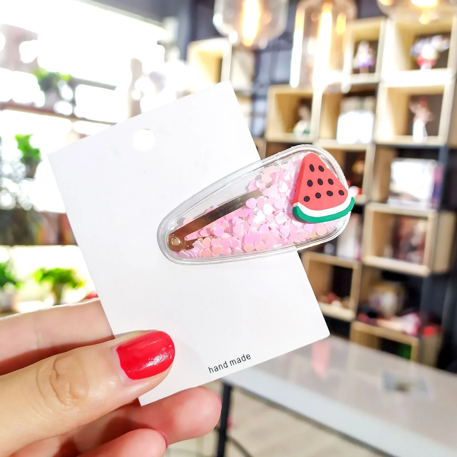 watermelon Фруктовые заколки для девочек, Новая прозрачная шпилька для детей, модные милые детские простые ПВХ BB клипсы Ins головная повязка, аксессуары для волос - Цвет: watermelon