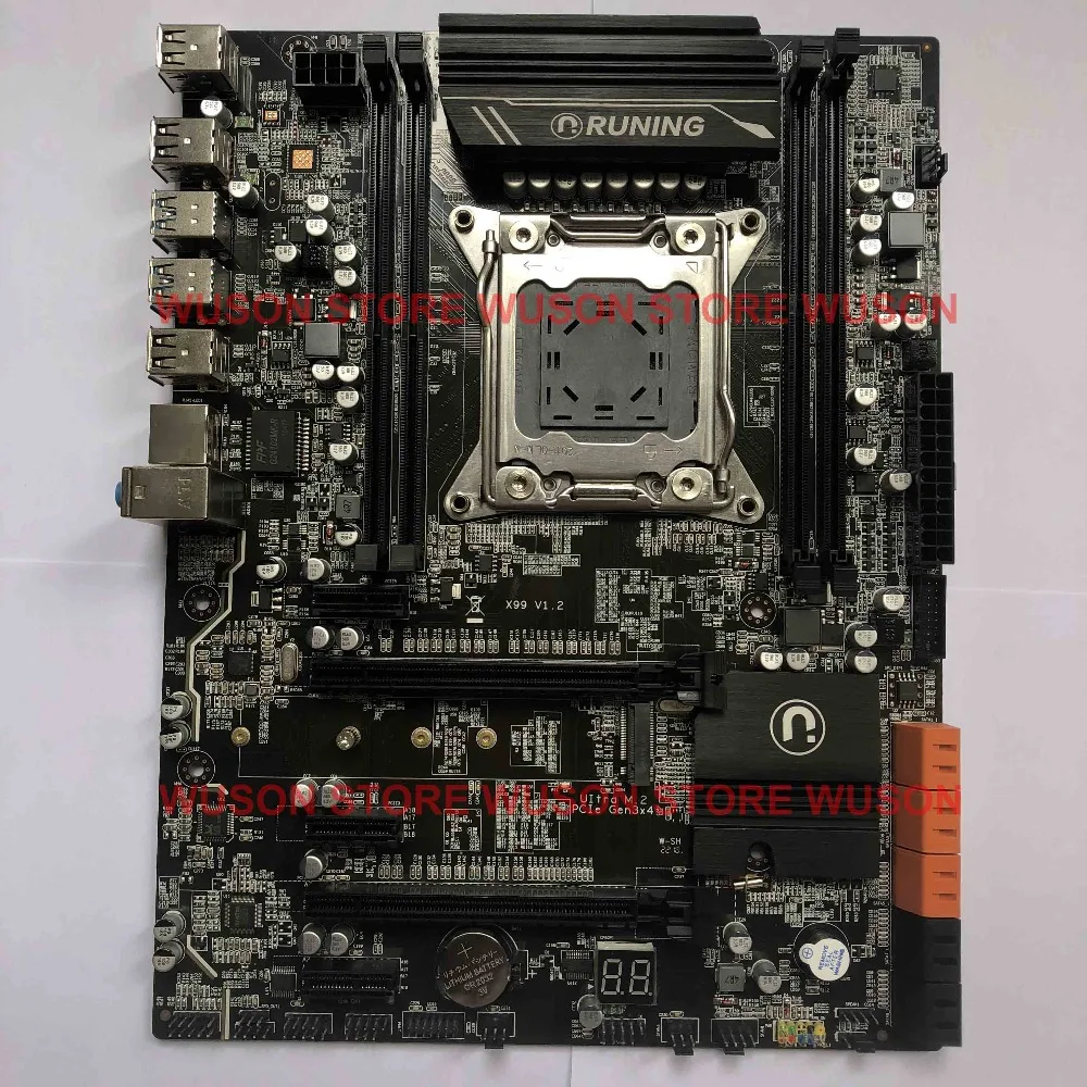 Скидка компьютерное оборудование Runing X99 LGA2011-3 материнская плата с M.2 NVMe Слот Процессор Intel Xeon 2695 V3 ram 64G(4*16G) DDR4 2400