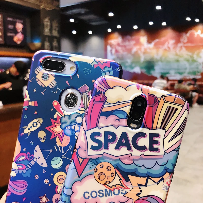 Глянцевый чехол IMD для OPPO F9 A7X R17 Pro R15 Dream A3 с синим светом oppo r11s Plus r17 r15 полностью