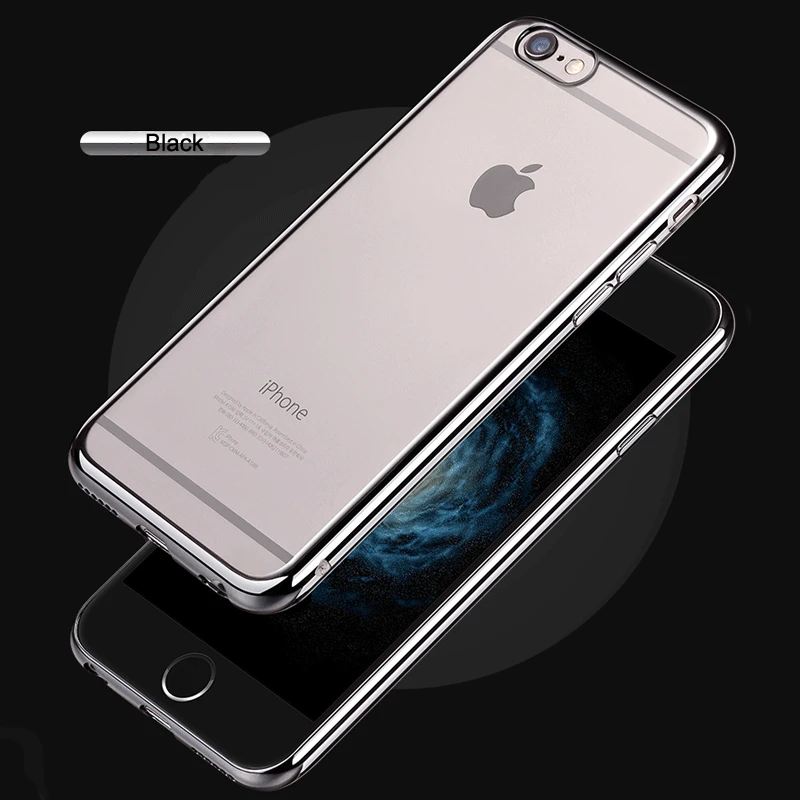 Чехол для iphone 7 8 plus 6 6s X XS MAX SE прозрачный мягкий чехол из ТПУ с защитой от падения |