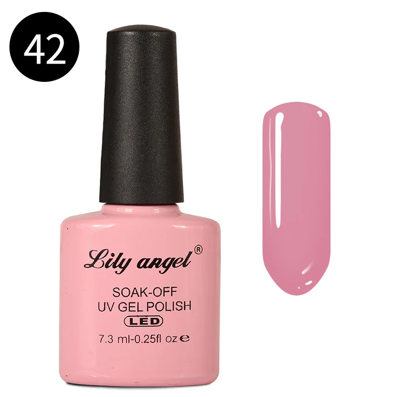 42 LILY ANGEL Гель-лак Светодиодный УФ-гель для ногтей лак для нейл-арта Дизайн Маникюр 110 цвет 7,3 мл впитывающаяся эмаль 39-76 - Цвет: 42
