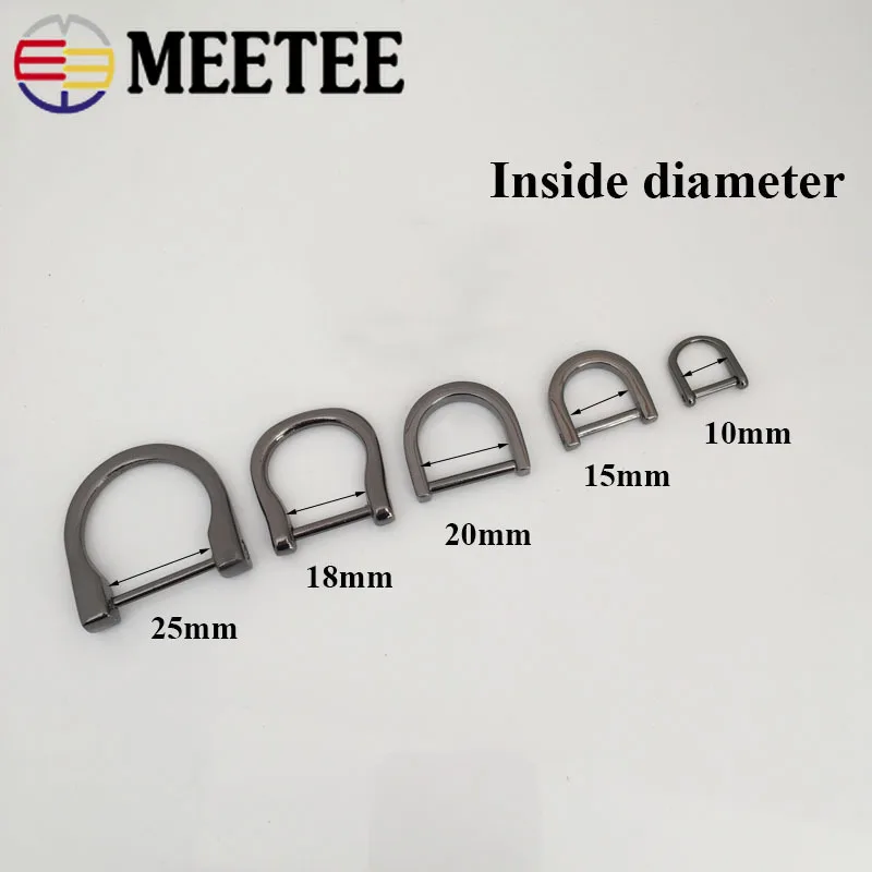 Meetee 4 шт. ID13/15/18/20/25 мм Металлические Уплотнительные D кольцевые винты Сумочка с застежкой соединение мешок аппаратные средства застежка молния аксессуары G7-1 H6-3