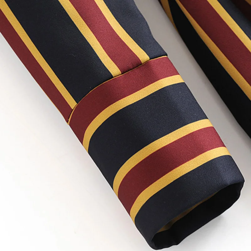 Модный женский блейзер в красную полоску 2019 весенне осенние женские блейзеры s из