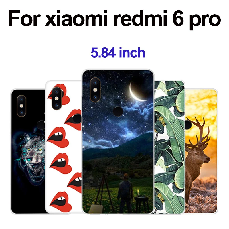 Для Xiaomi redmi 6 pro Чехол redmi6pro задняя крышка мультяшный Мягкий защитный чехол для