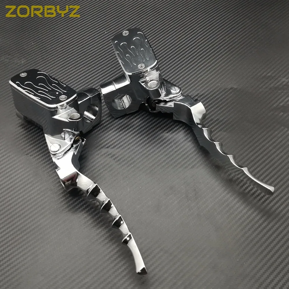 ZORBYZ мотоциклетные 25 мм хромированные резьбовые рычаги управления резервуаром
