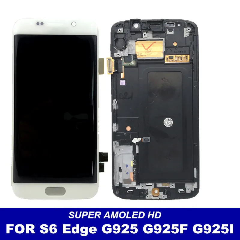 Замена LCD Super AMOLED для SAMSUNG Galaxy s6 edge + рамка G925 G925F G925I дисплей кодирующий