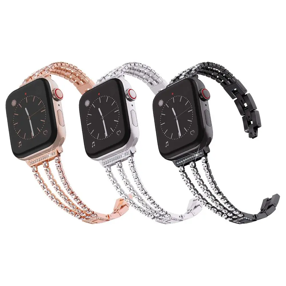 Металлический ремешок для Apple Watch Watch4/3/2/1 38 мм 40 Нержавеющая сталь ремень с