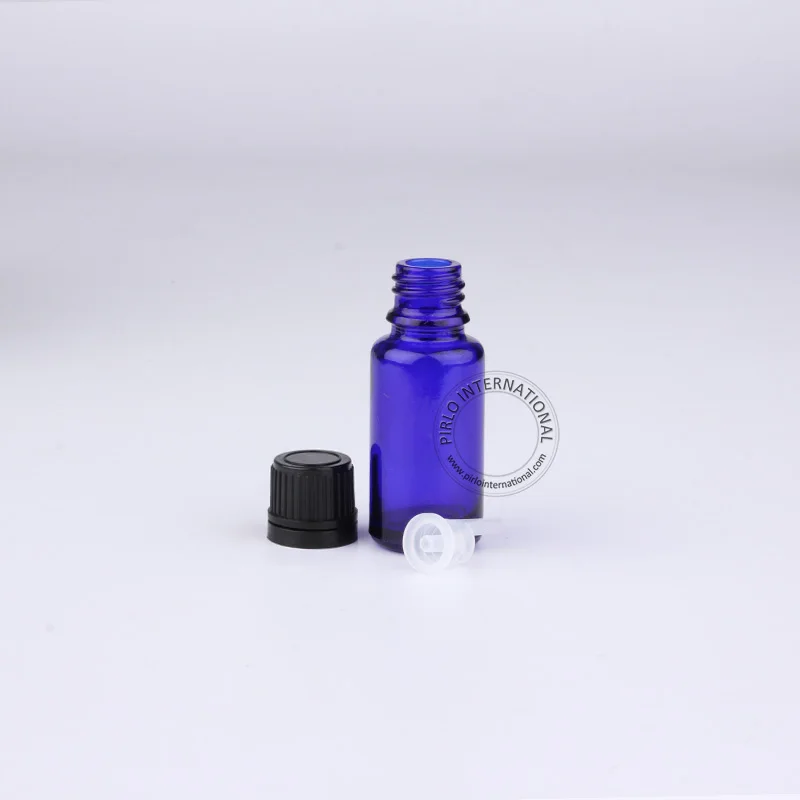 5 шт. X 15 мл синий кобальт Эфирные масла бутылки подделать Кепки с отверстием