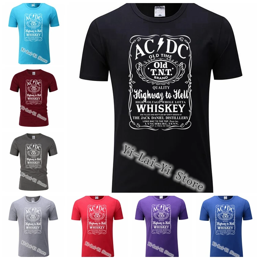 Музыкальная группа ACDC футболка для мужчин Прямая поставка Летняя AC DC короткий