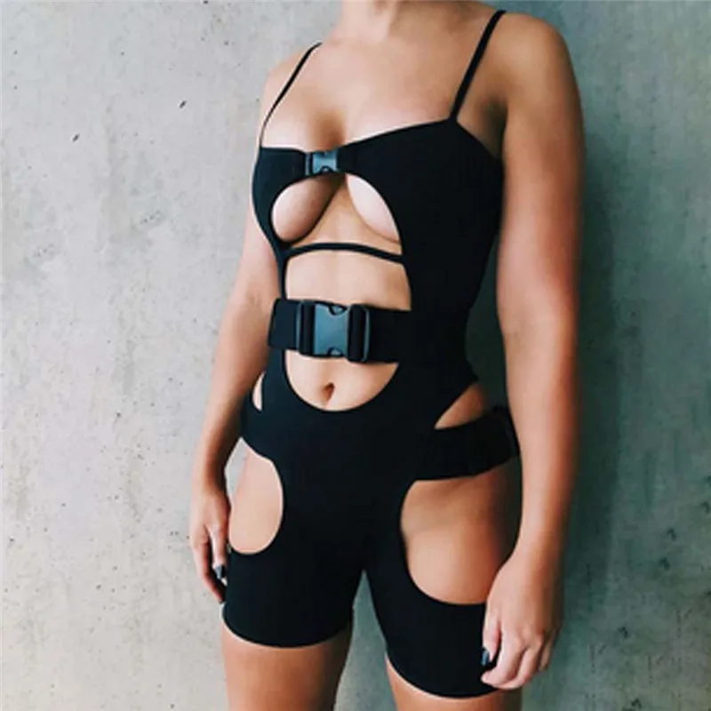 Сексуальные летние женские комбинезоны без застежек одежда для клуба Дамский