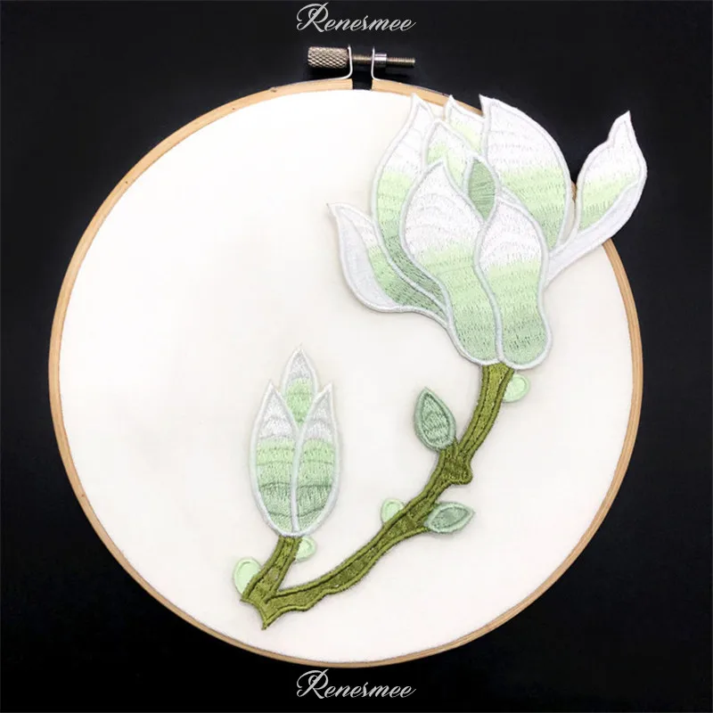 1 шт. Цветочная аппликация вышивка одежды нашивка тканевая наклейка на утюжок