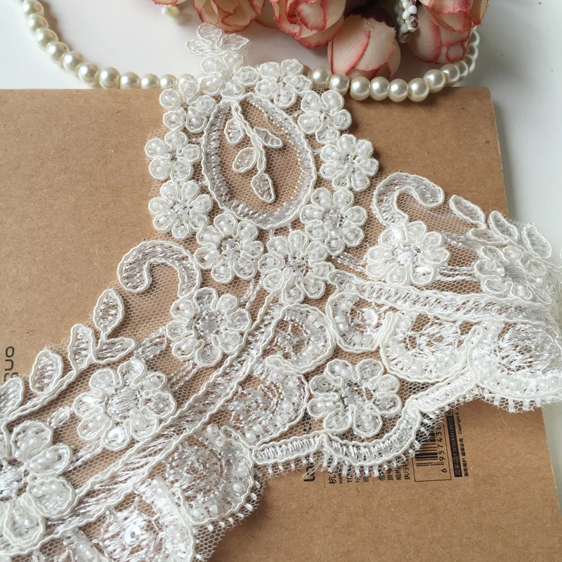 3 ярда/партия кружевная отделка для свадебного платья|lace embroidery|white lace trimlace trim |