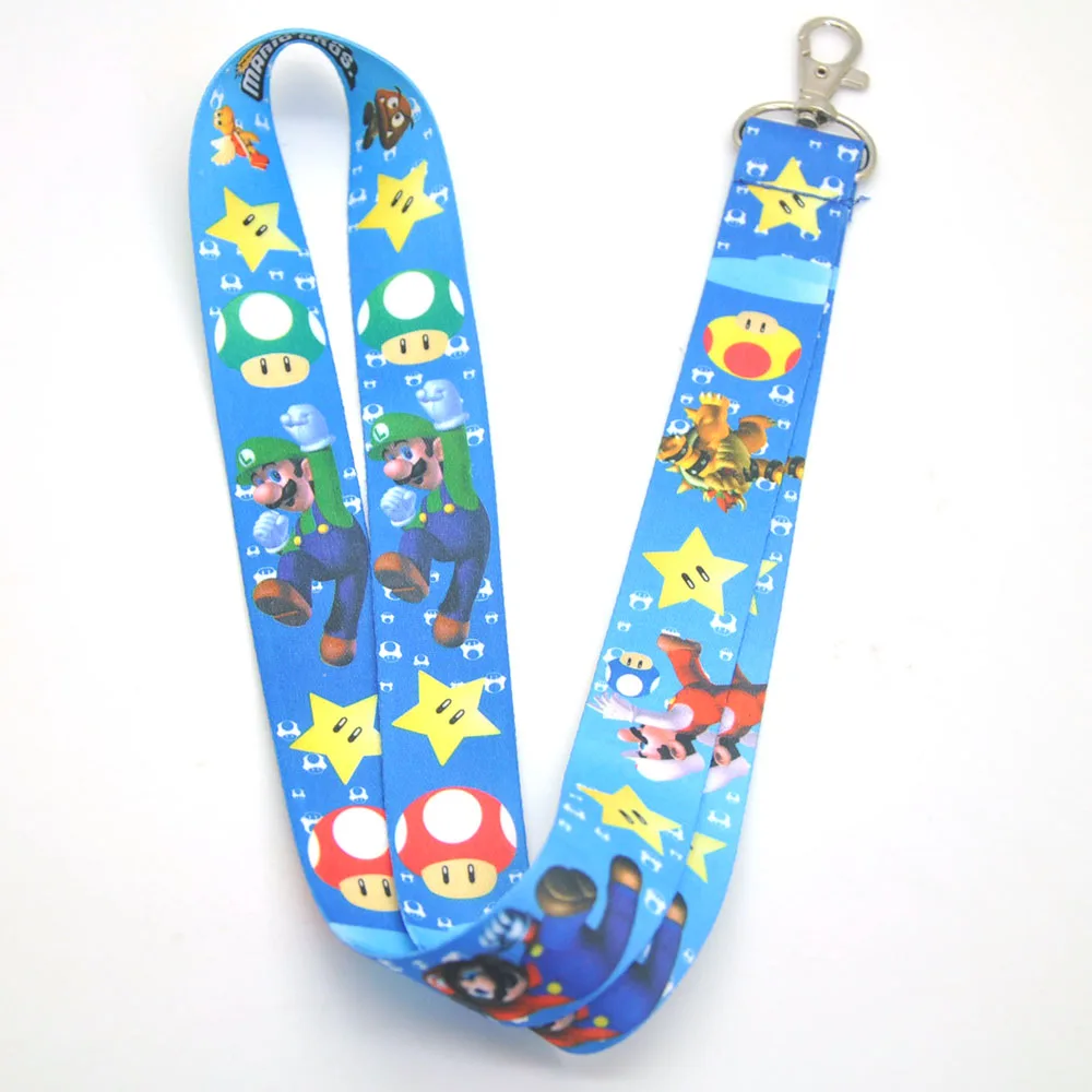 NO 1 Super Mario Bros шейный ремешок для сотового телефона ID Card Key Lanyard PCXB - Цвет: NO 1