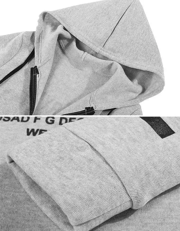 Plus Size S-5XL Autumn Winter Women Hoodies Sweatshirts Letter Print Pullover Harajuku Zipper Irregular Top Sportswear | Женская одежда