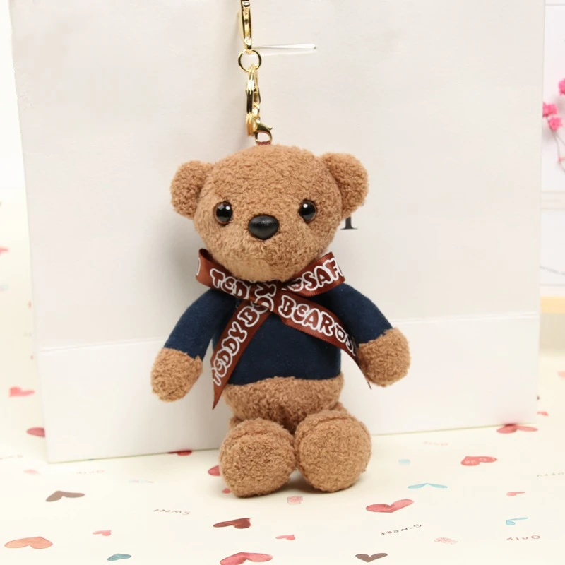 Teddy Bear модные плюшевые куклы брелок для ключей кольцо женщина цепочек из