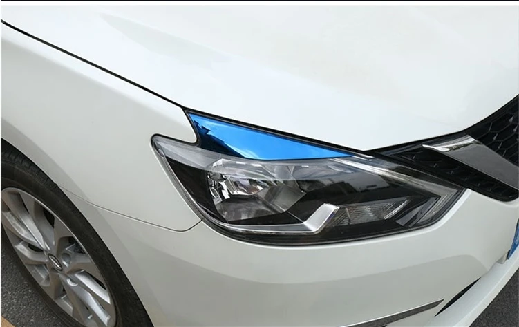 Для Nissan Sentra 2013- головной светильник s брови гнев брови головной светильник s декоративные аксессуары светильник брови автомобильные аксессуары