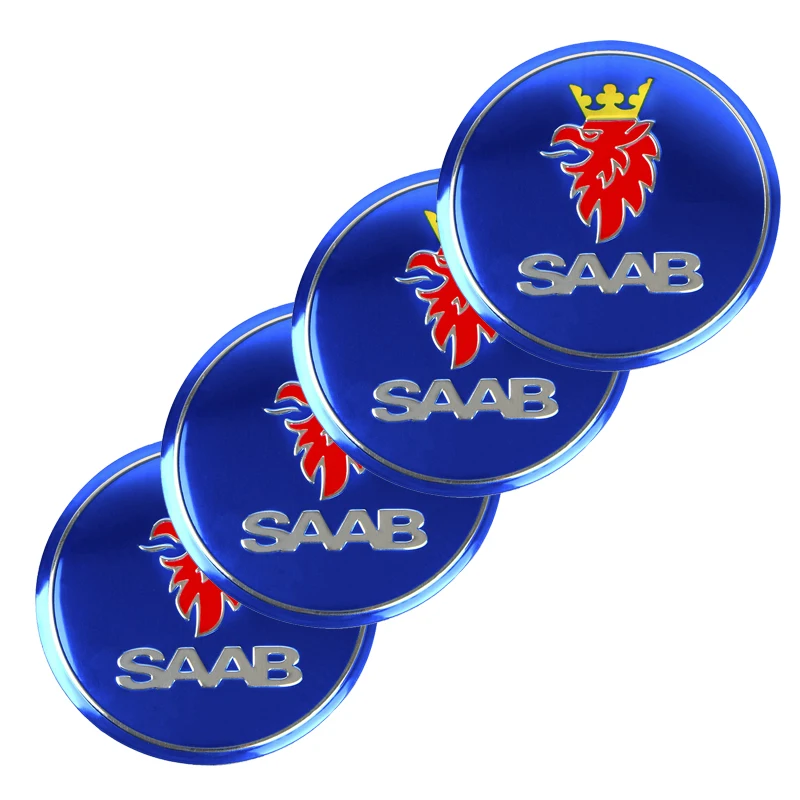 4 шт. Центральная втулка колеса автомобиля крышка смолы стикер колеса для Saab 9-3 9-5 900 9000 Saab 93 95 автомобильный значок аксессуары автостайлинг