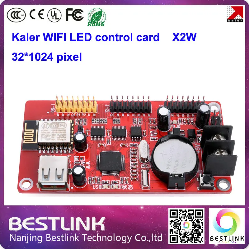 XU2W LED контроллер карта 32*512 пикселей Калер управления WiFi x2w порт USB для P10 moving знак