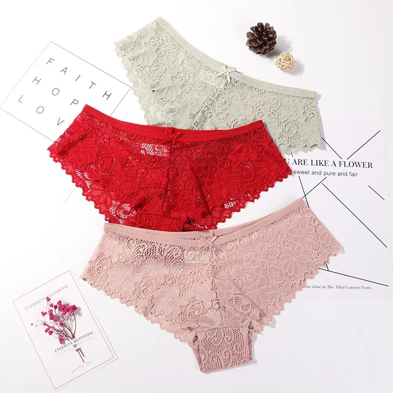 style 16 Сексуальные кружевные трусики, женское модное уютное нижнее белье, соблазнительные Красивые трусы, высокое качество, хлопок, низкая талия, милое женское нижнее белье, 3 шт - Цвет: style 16