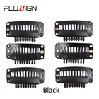 Металлические зажимы U-образной формы для наращивания волос, зажимы с 9 зубцами для наращивания волос, 32 мм, 30 шт.