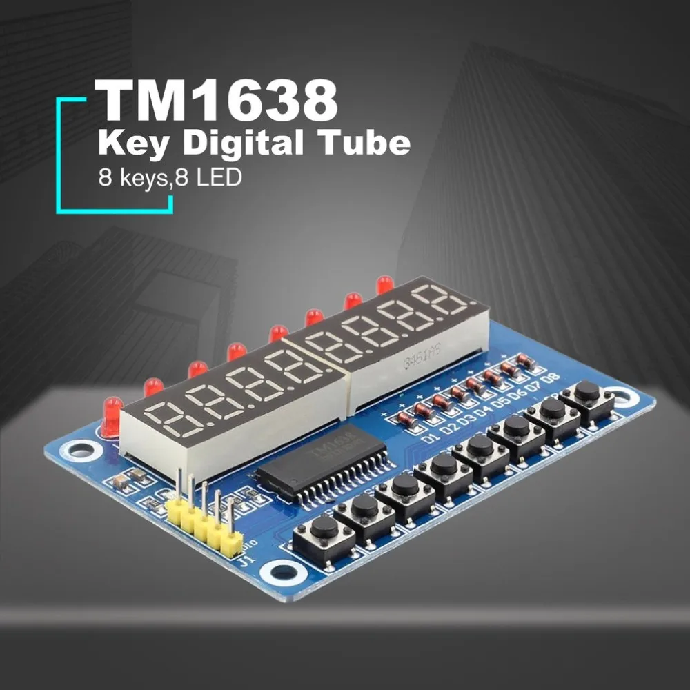 TM1638 ключ цифровой трубки светодио дный светодиодный дисплей модуль восемь