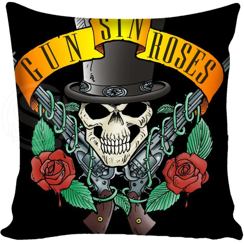 Custom Guns N' Roses Square Pillowcase Custom Zippered Bedroom Home Pillow Cover Case 1pcs custom 40x40cm - Цвет: 13