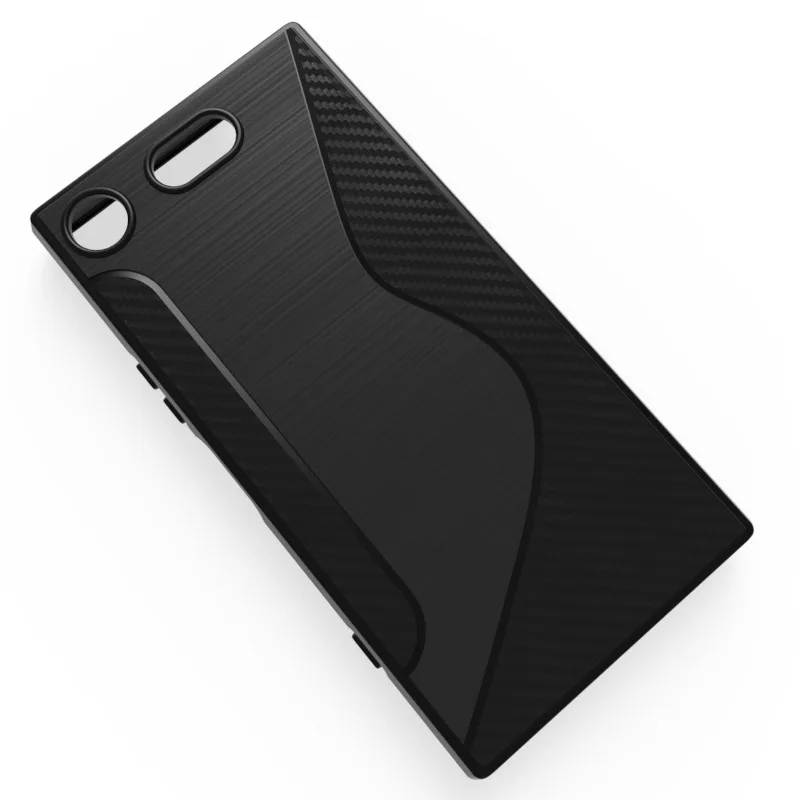 S LINE Противоскользящий мягкий силиконовый защитный чехол из ТПУ для SONY Xperia XZ1 Compact