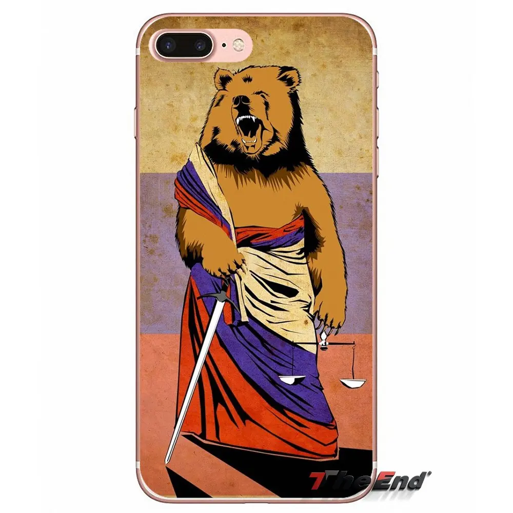 For Huawei G7 G8 Ascend P7 P8 P9 Lite Honor 4C 5X 5C 6X Mate 7 8 9 Y3 Y5 Y6 II Pro Moscow Russian Brown Bear Silicone Case | Мобильные