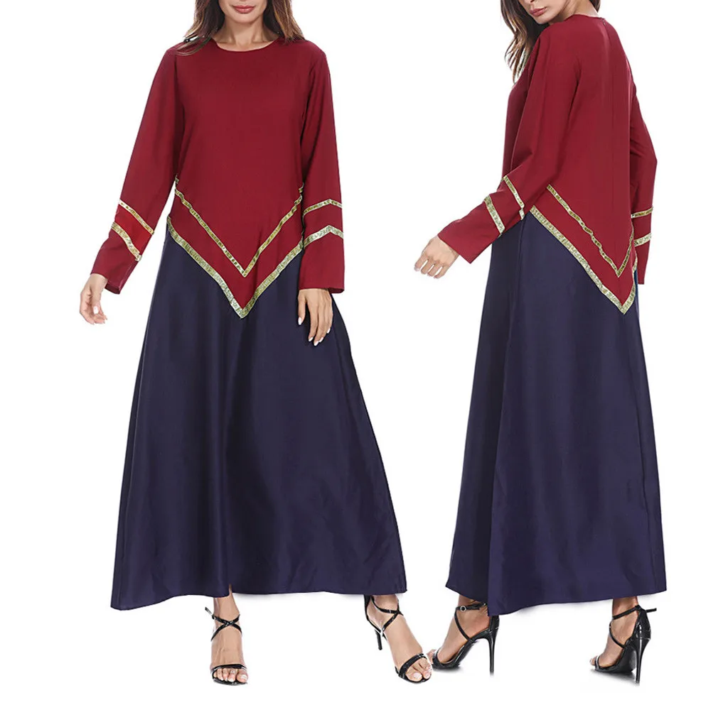 CHAMSGEND мусульманские женщины исламское Сращивание легко Плюс Размер Длинные