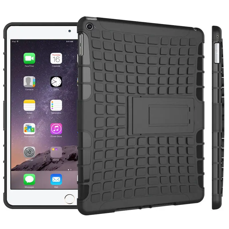 Противоударный защитный чехол Крышка для IPad Mini 1/2/3/4 Air/Air 2/Pro 9,7 - Цвет: Черный