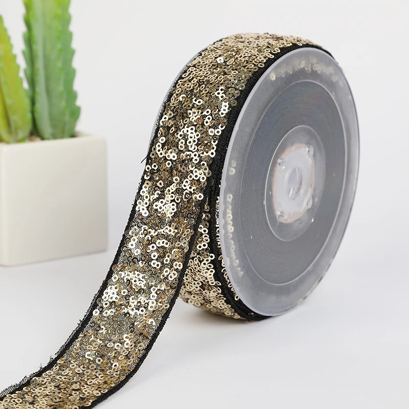 Сетчатая вышивка 4,0 см полосатые блестки лямки DIY ручной работы сумки для одежды обувь и ювелирные изделия для шляп аксессуары декоративные полоски