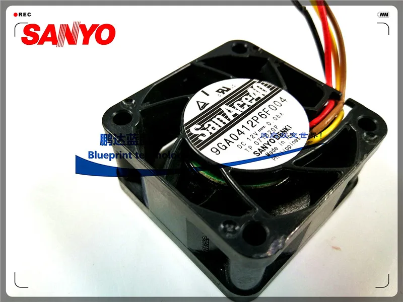 Серверный инвертор SANYO 9GA0412P6F004 40 мм 4020 4 см осевой вентилятор постоянного тока для