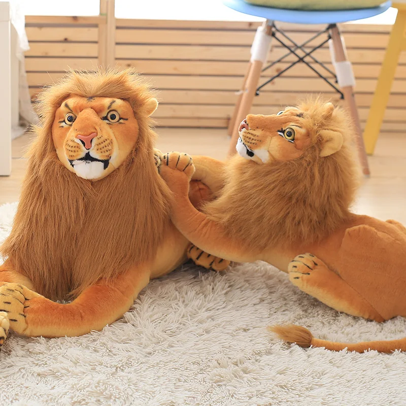 

1pc 30-75cm Simulation Lion Plush Toys for Children Kids Cute Real Life Animal Doll Cartoon Stuffed Toy Birthday Gift Home Decor