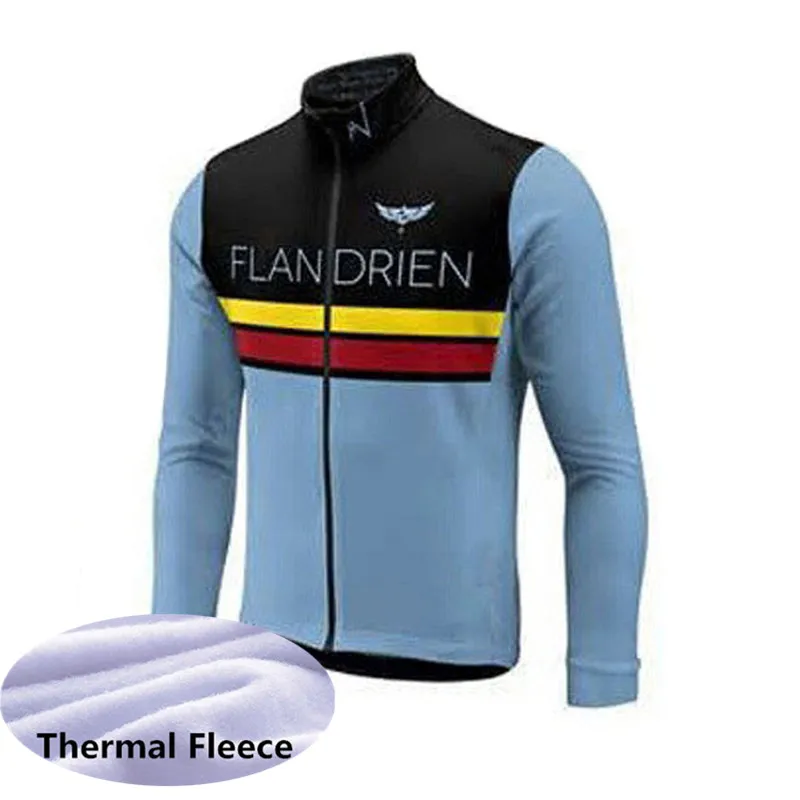 Ropa ciclismo велосипедная Футболка мужская быстросохнущая Топ с длинным рукавом Зимняя Теплая Флисовая велосипедная рубашка Спортивная одежда для гонок на велосипеде K2907 - Цвет: only jersey 15