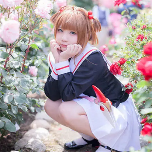 Аниме CARDCAPTOR SAKURA девушка моряк школьная форма наряды Косплей Костюм Полный