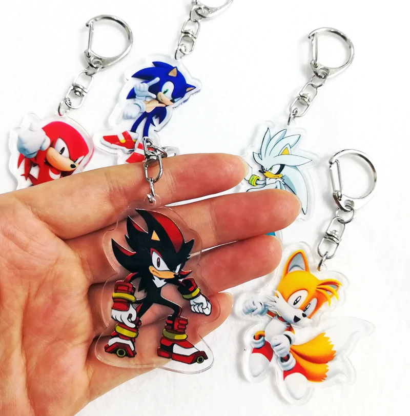Sonic The Hedgehog Sonikku za Hejjihoggu, акриловые фигурки, брелки, брелок для ключей, брелок для детей, брелок, подвеска