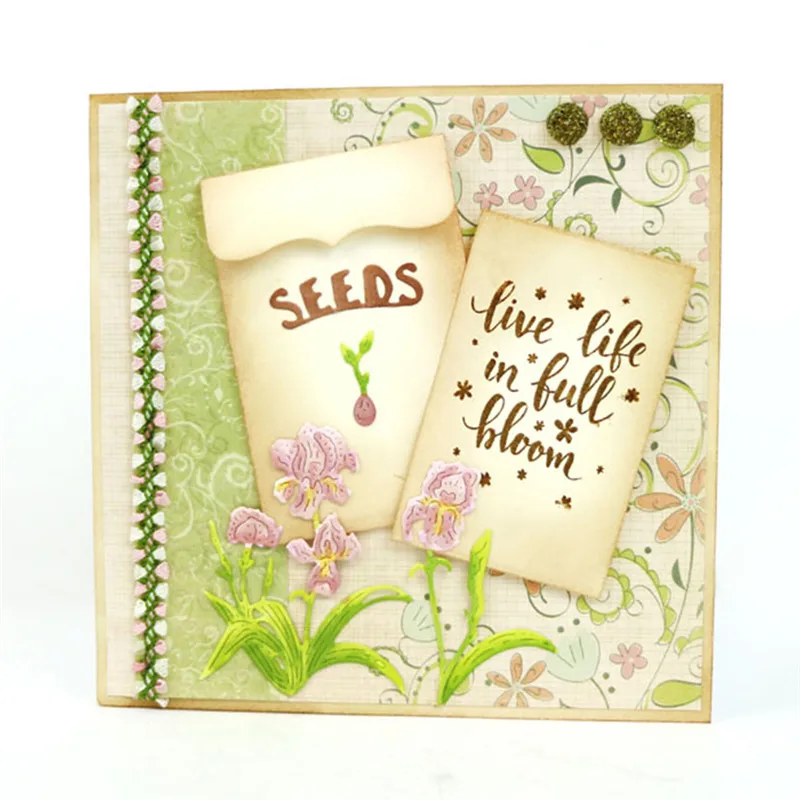 Naifumodo Seed Package металлические режущие штампы DIY Скрапбукинг альбом для изготовления