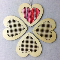 50 pcs free shipping mothers day diy gift heart key pendant blank cross stitch