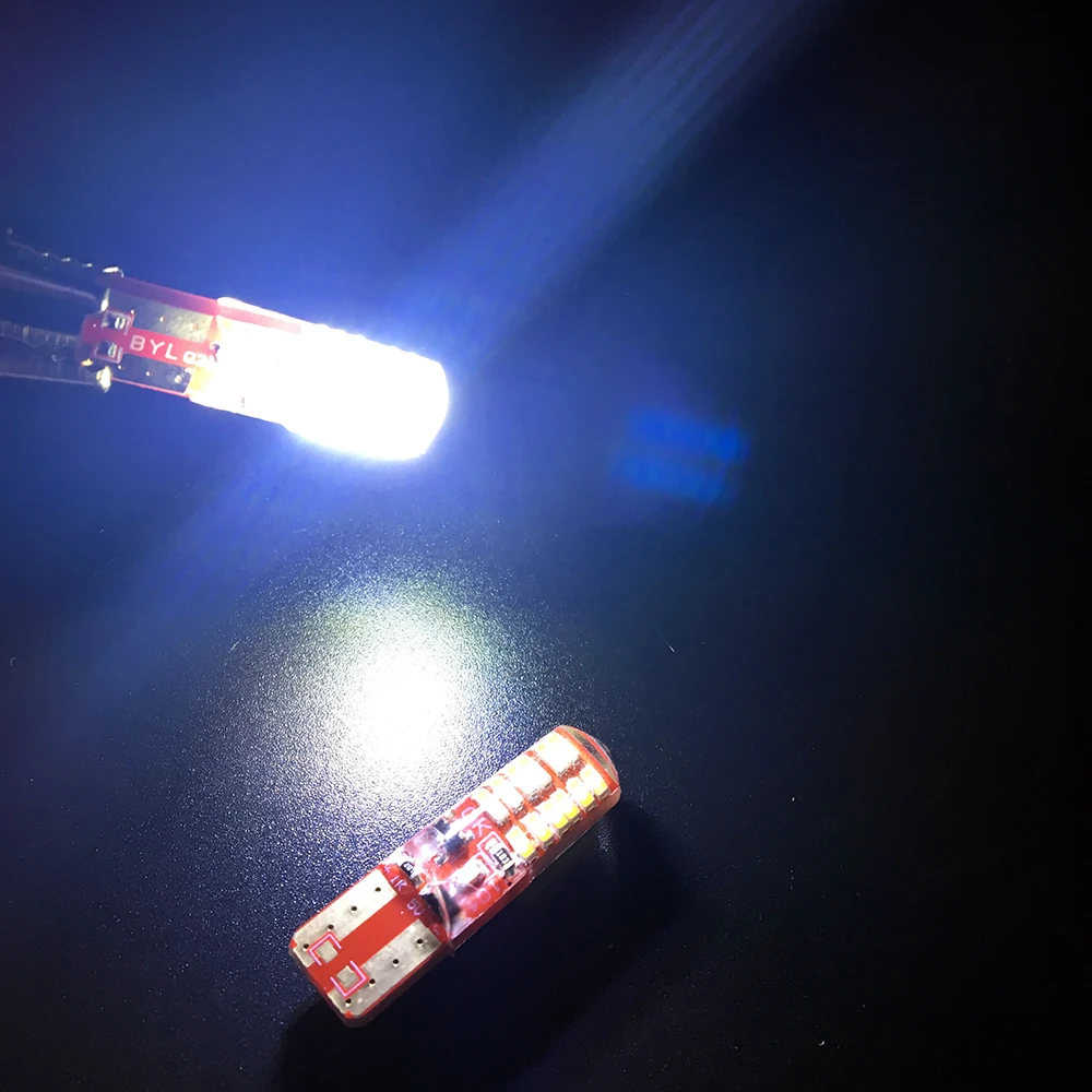 2 шт. светодиод T10 PCB силикагель 194 168 W5W 3014 24 SMD светодиодный боковой свет