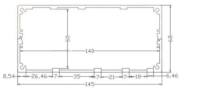 10 шт./лот корпус Алюминиевая Электронная цепь коробка 68 (H) x145 (W) x200 мм который в