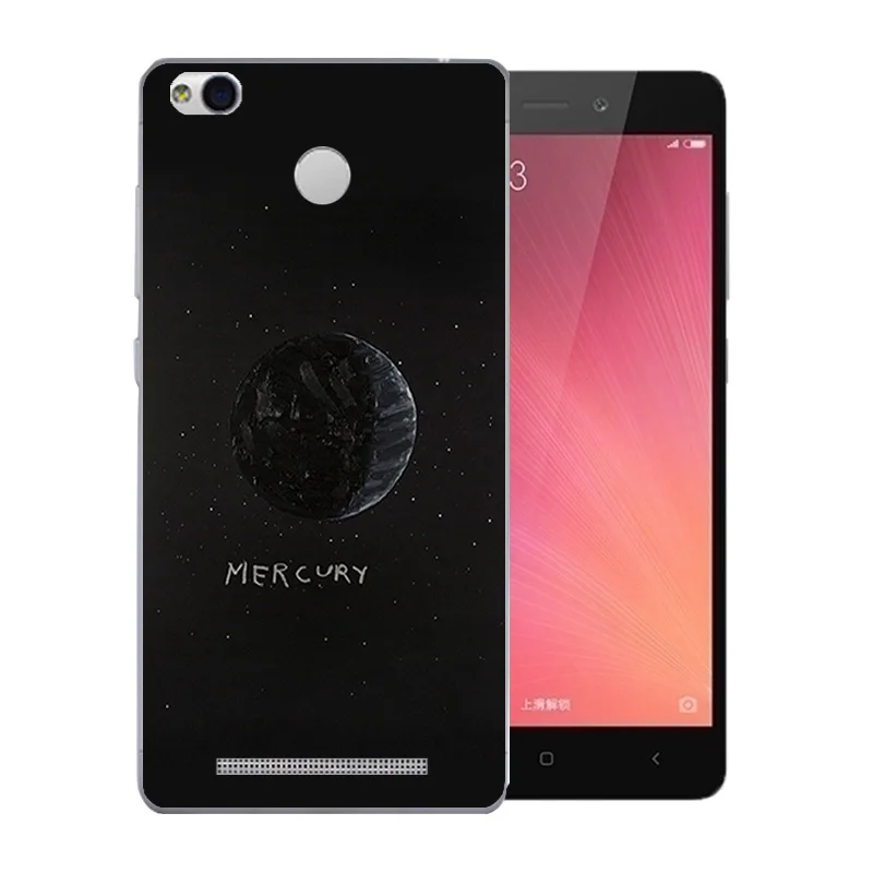 5.0 inch For Xiaomi Redmi 3 Pro Phone Case 3S S Space Moon Pattern Soft Silicon Cover for Prime protect Capa |