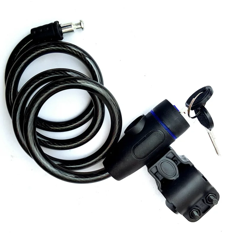 Universal Anti-Theft Bike Bicycle Lock Stainless Steel Cable Coil for Castle Motorcycle Cycle MTB Security with 2 Key |