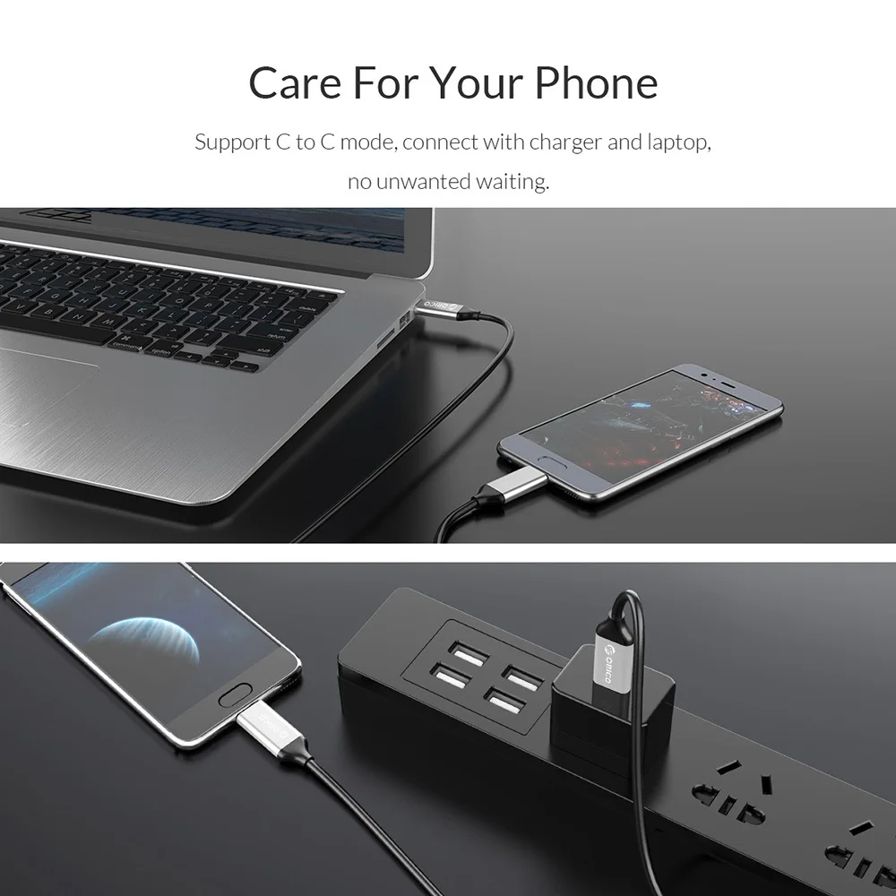 Кабель ORICO USB 3,1 type C-type c 10 Гбит/с, 5А, кабель для быстрой зарядки type-c для мобильных телефонов Macbook Matebook, ноутбуков