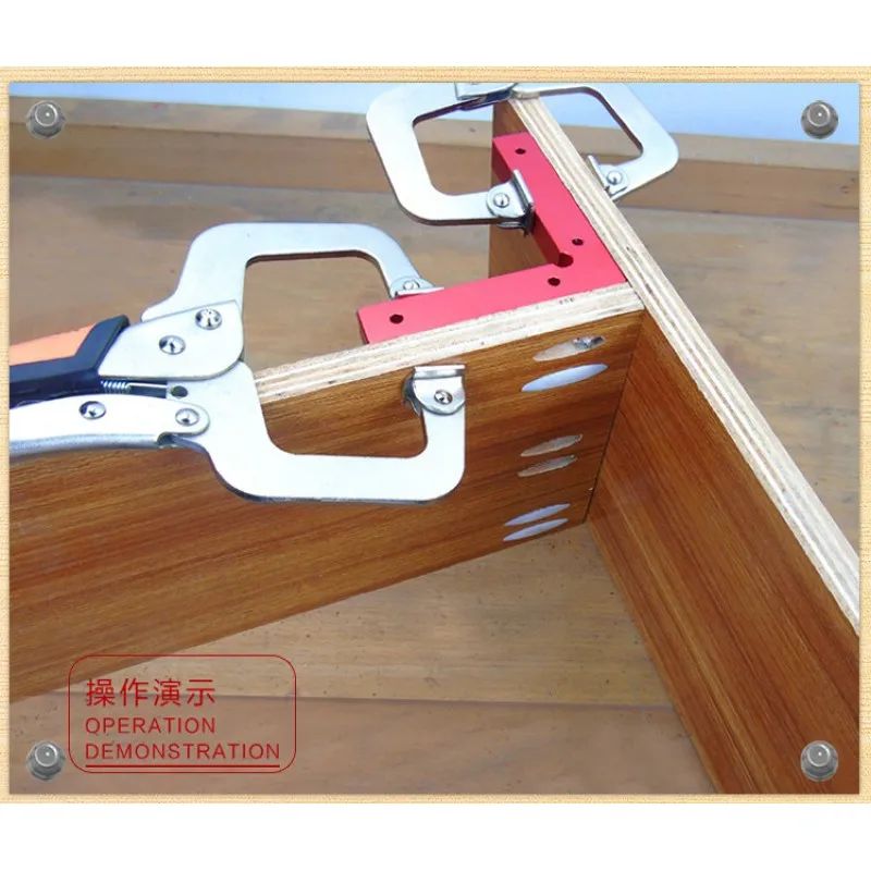 

Woodworking Pocket Hole Jig Kit 9.5mm Step Drill Bit Hole woodworking inclined hole Device+11" inch Locking C-Clamp Pliers