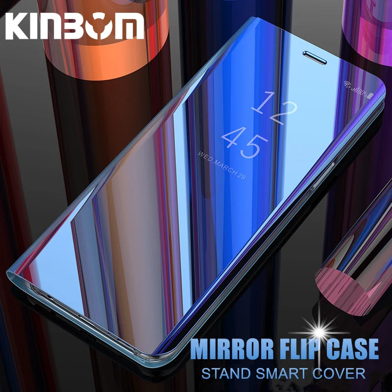 Kinbom прозрачный зеркальный умный чехол для телефона Iphone XR XS MAX X 8 7 6 6s Plus откидной