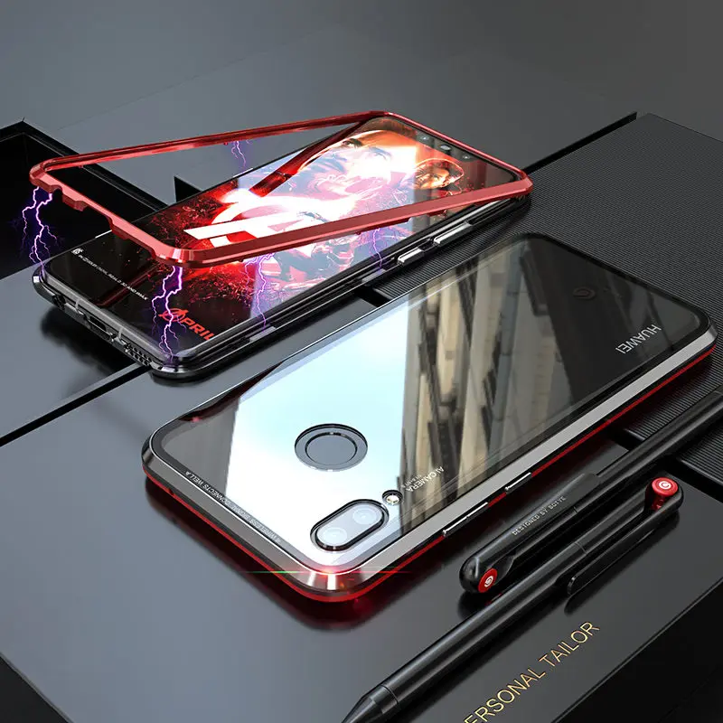 Роскошный Магнитный чехол для huawei Navo 3i 3 i P20 Pro Чехол телефона бампер стекло задняя