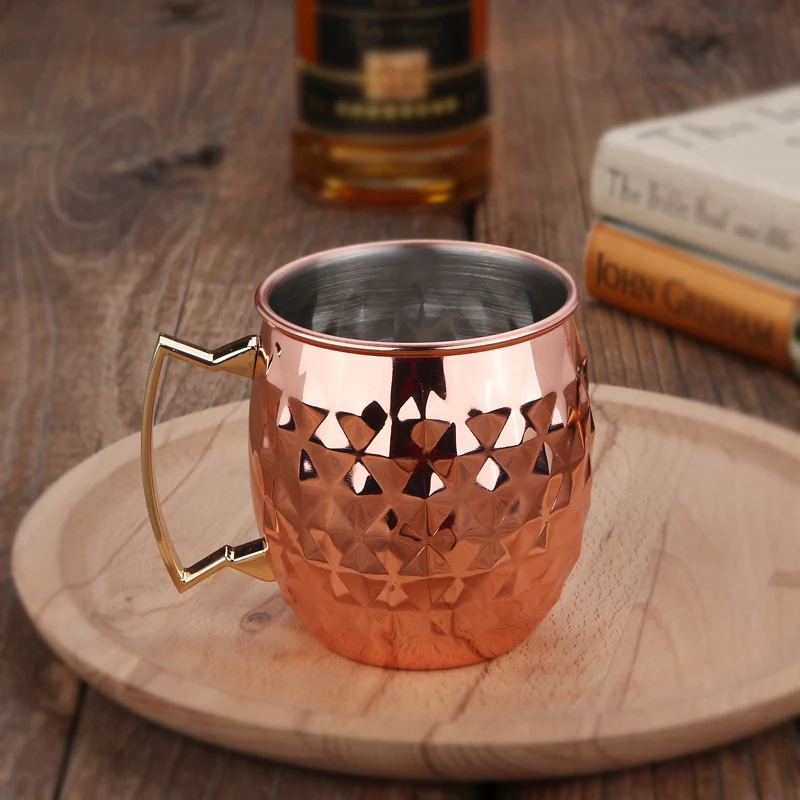 550 мл еда класс нержавеющая сталь Москва Мул Кружка барабаны медь покрытием