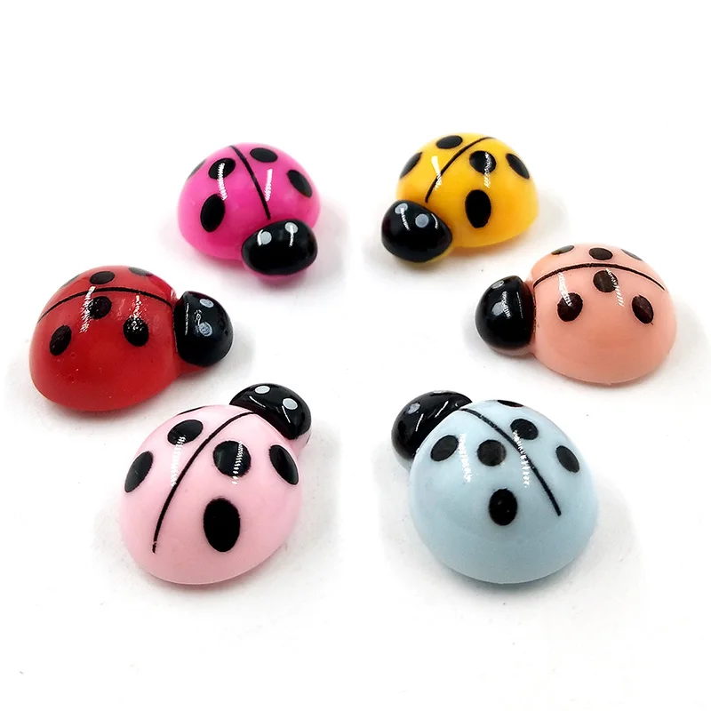 6pcs different color 6 шт. красочные божьи коровки магнит на холодильник мультфильм животных белая доска смолы магниты на холодильник ребенок Дом DIY украшения Аксессуары - Цвет: 6pcs different color